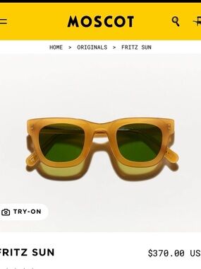 MOSCOT Fritz Sun Sunglasses - Amber Frame